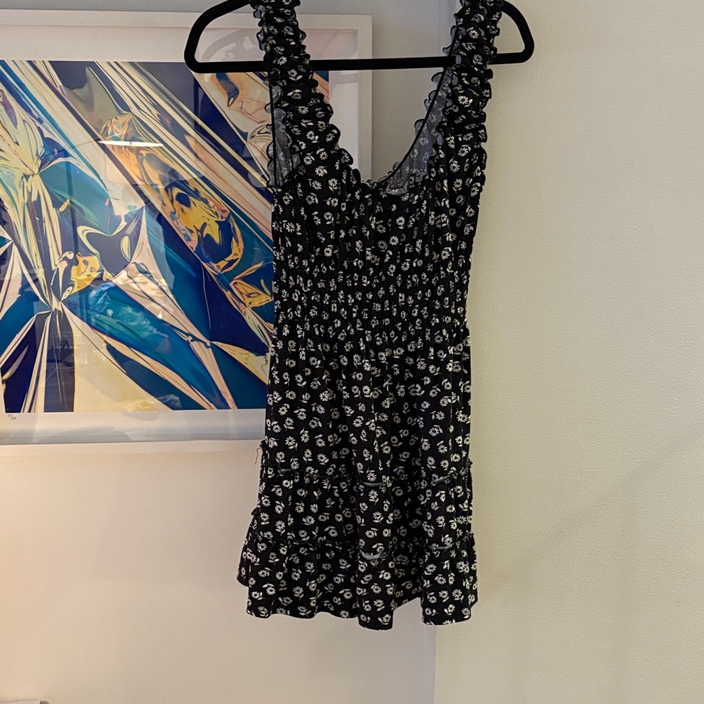 Urban Outfitters Black and White Floral Mini Dress